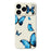 For iPhone 18 Pro Max / 17 Pro Max Case Blue Butterflies Pattern Printing Straight Edge TPU Phone Back Cover - Beige - 1