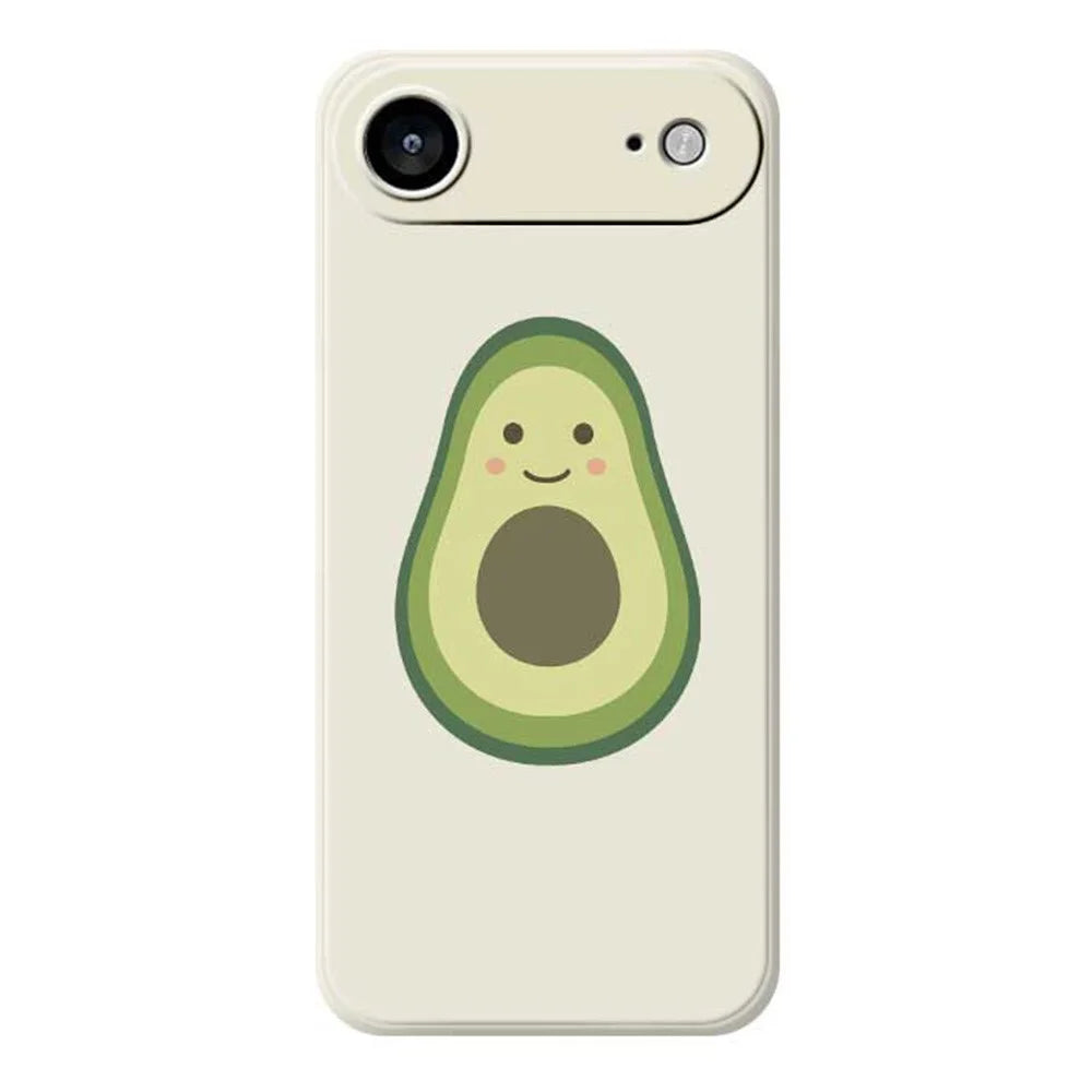 For iPhone Air Case Cute Avocado Pattern Printing Straight Edge TPU Phone Back Cover - Beige - 1