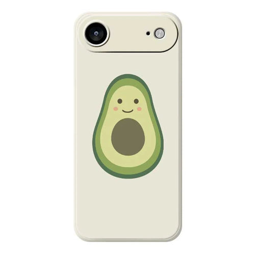 For iPhone Air Case Cute Avocado Pattern Printing Straight Edge TPU Phone Back Cover - Beige - 1
