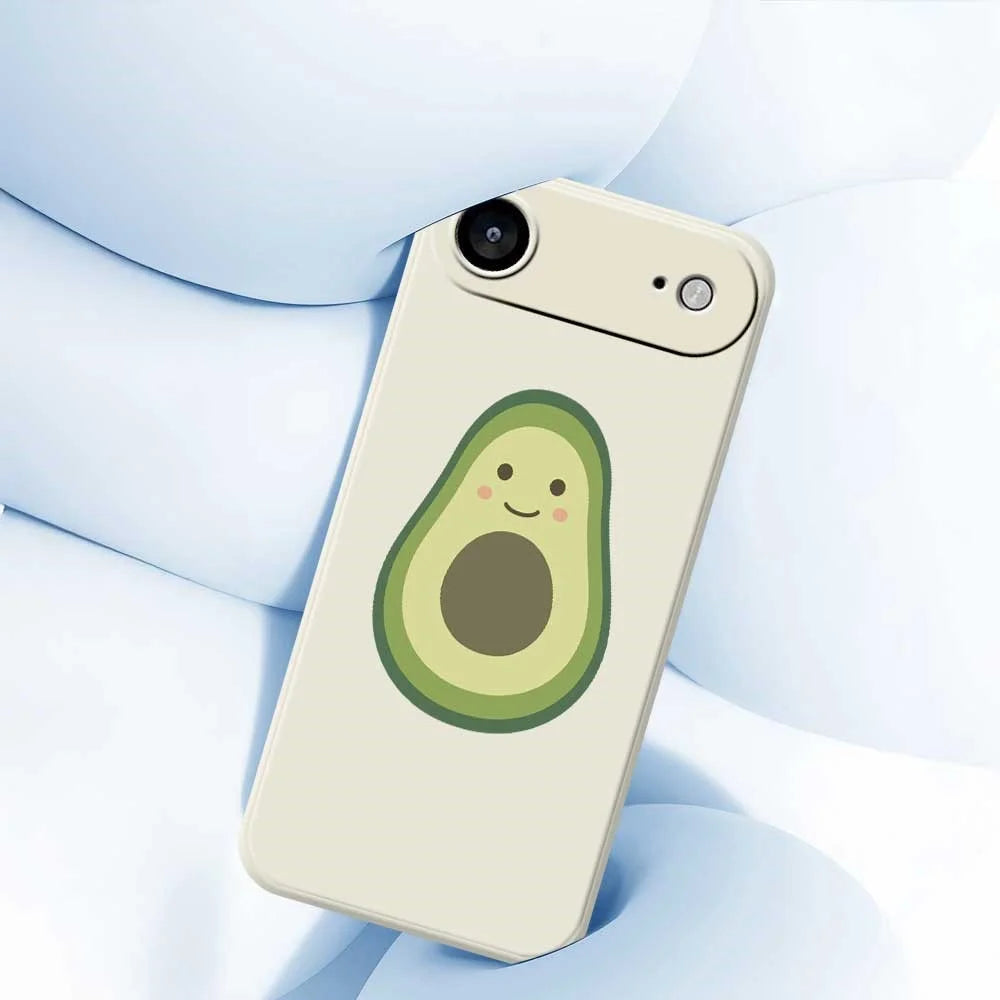 For iPhone Air Case Cute Avocado Pattern Printing Straight Edge TPU Phone Back Cover - Beige - 5
