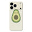 For iPhone 18 Pro / 17 Pro Case Cute Avocado Pattern Printing Straight Edge TPU Phone Back Cover - Beige - 1
