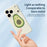 For iPhone 18 Pro Max / 17 Pro Max Case Cute Avocado Pattern Printing Straight Edge TPU Phone Back Cover - Beige - 4