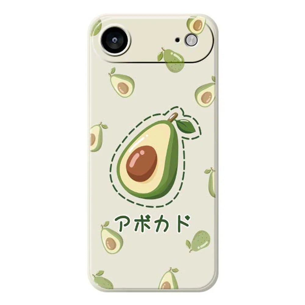 For iPhone Air Case Avocados Pattern Printing Straight Edge TPU Phone Back Cover - Beige - 1