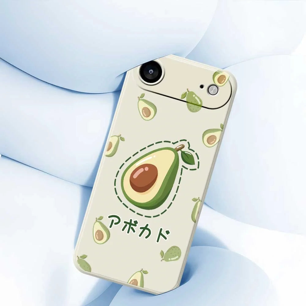 For iPhone Air Case Avocados Pattern Printing Straight Edge TPU Phone Back Cover - Beige - 5
