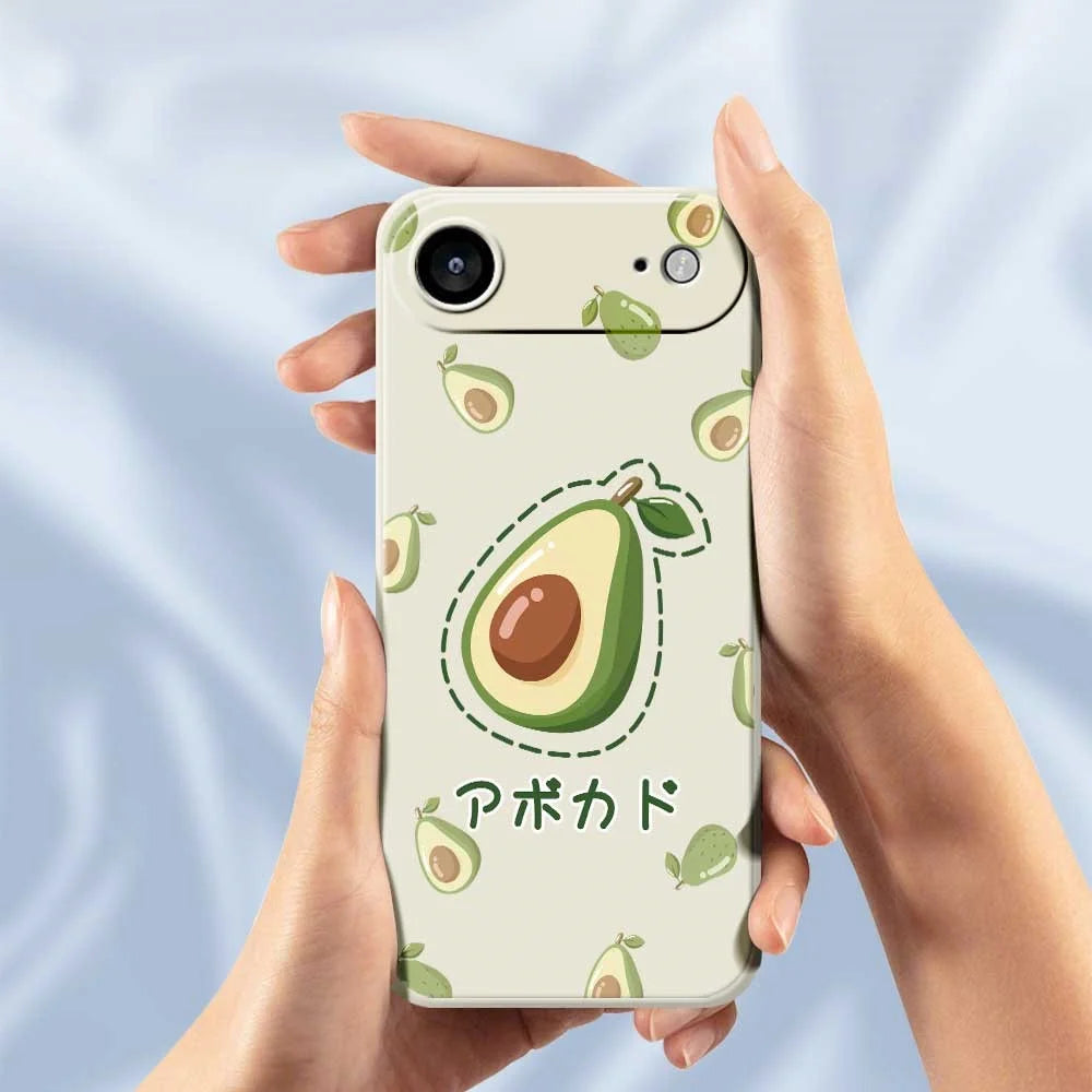 For iPhone Air Case Avocados Pattern Printing Straight Edge TPU Phone Back Cover - Beige - 6