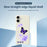 For iPhone 17 Case Purple Butterfly Pattern Printing Straight Edge TPU Phone Back Cover - Beige - 3