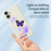 For iPhone 17 Case Purple Butterfly Pattern Printing Straight Edge TPU Phone Back Cover - Beige - 4