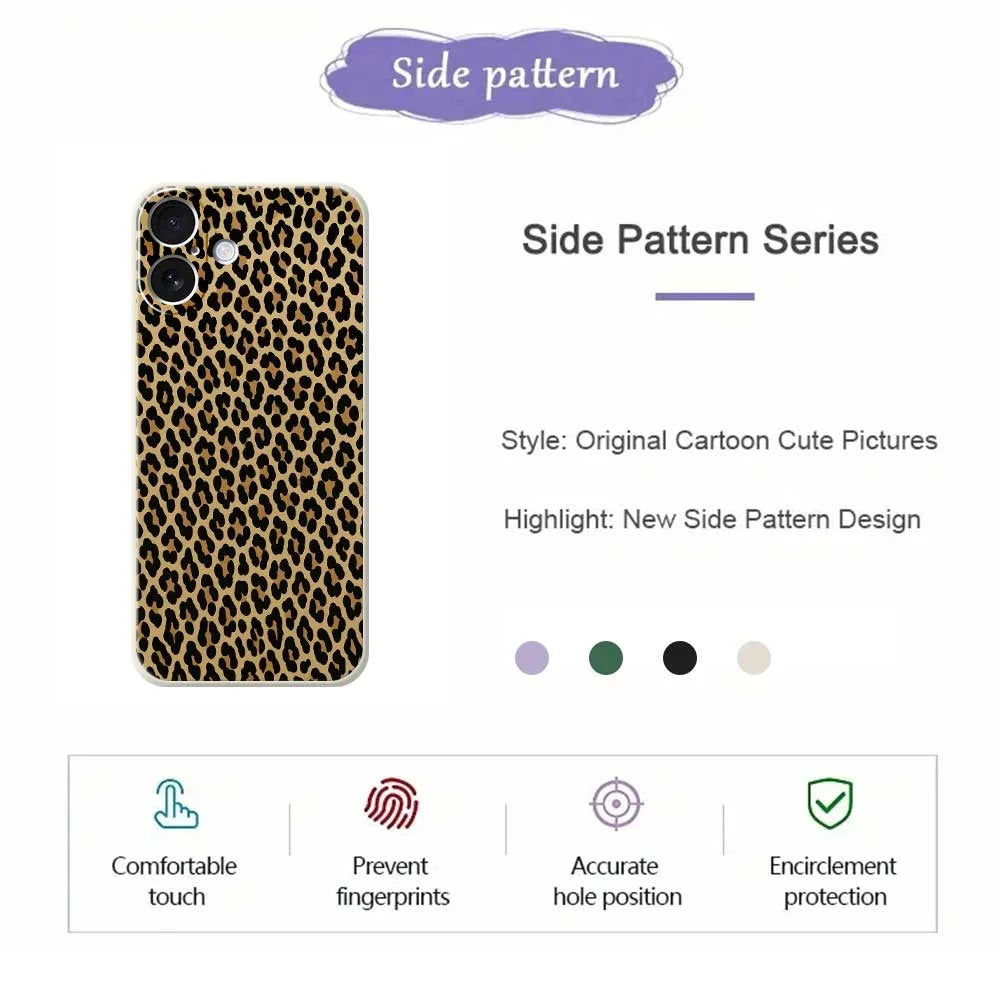 For iPhone 17 Case Leopard Print Pattern Printing Straight Edge TPU Phone Back Cover - Green - 2