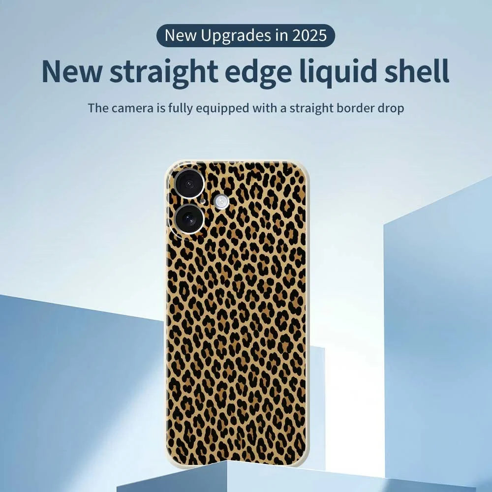 For iPhone 17 Case Leopard Print Pattern Printing Straight Edge TPU Phone Back Cover - Green - 3