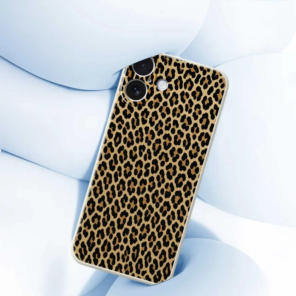 For iPhone 17 Case Leopard Print Pattern Printing Straight Edge TPU Phone Back Cover - Green - 5