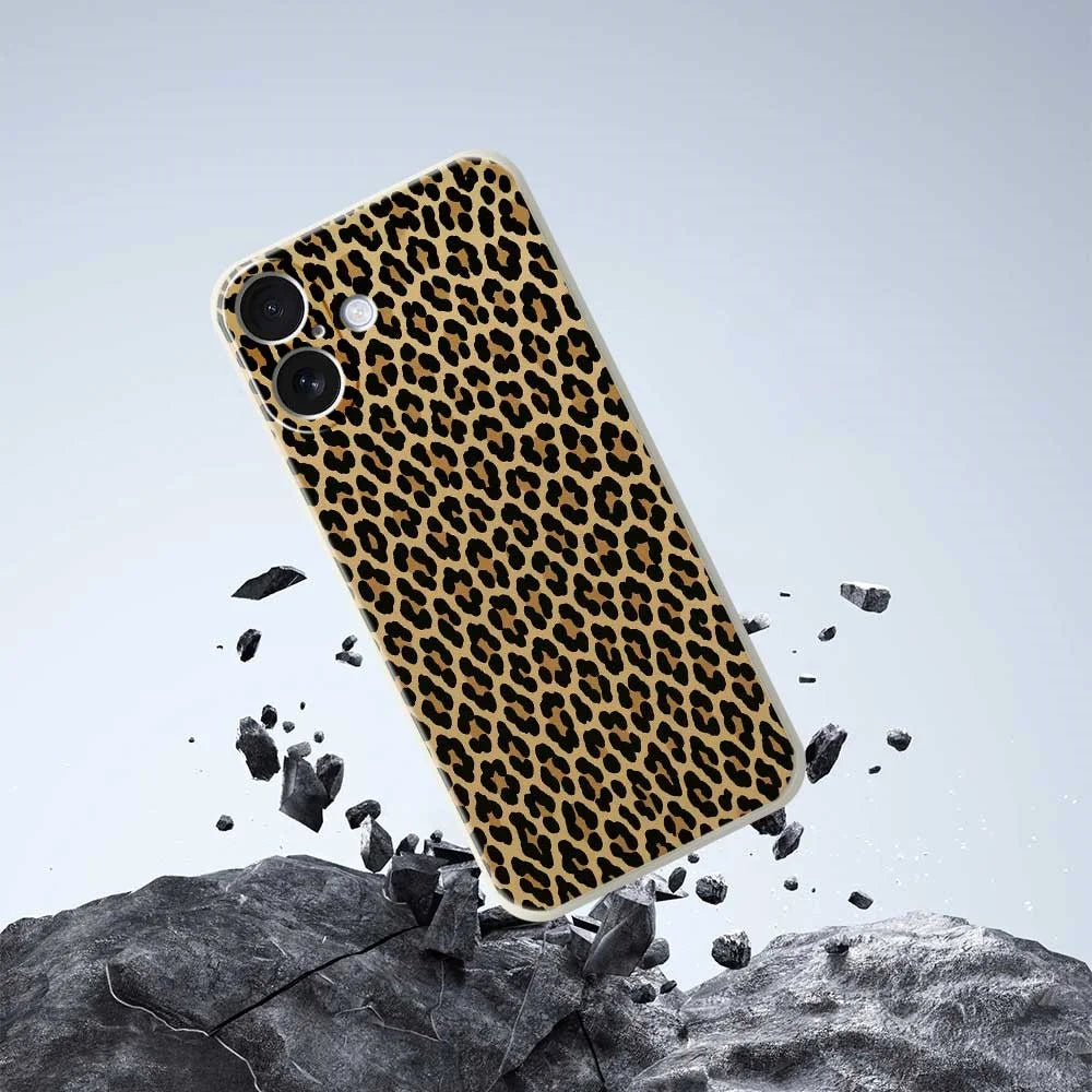For iPhone 17 Case Leopard Print Pattern Printing Straight Edge TPU Phone Back Cover - Green - 7