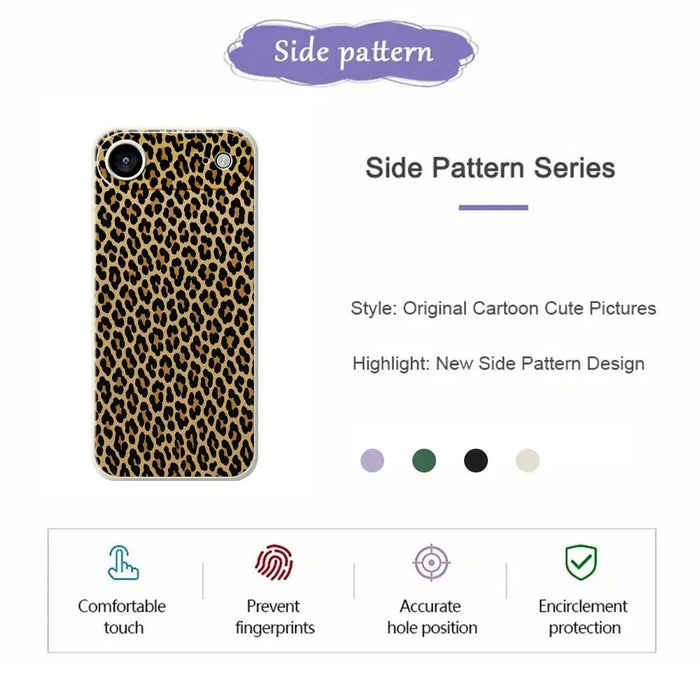 For iPhone Air Case Leopard Print Pattern Printing Straight Edge TPU Phone Back Cover - Green - 2