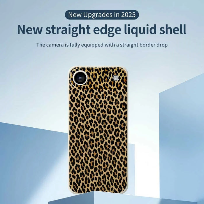 For iPhone Air Case Leopard Print Pattern Printing Straight Edge TPU Phone Back Cover - Green - 3