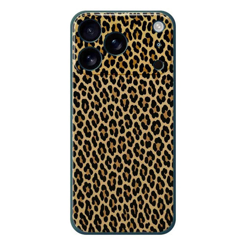 For iPhone 18 Pro / 17 Pro Case Leopard Print Pattern Printing Straight Edge TPU Phone Back Cover - Green - 1
