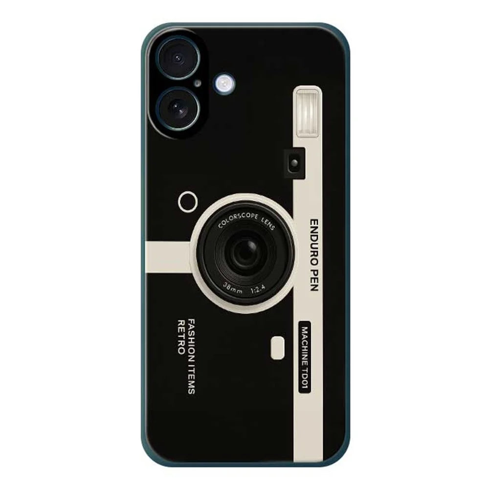 For iPhone 17 Case Colorscope Lens Pattern Printing Straight Edge TPU Phone Back Cover - Green - 1