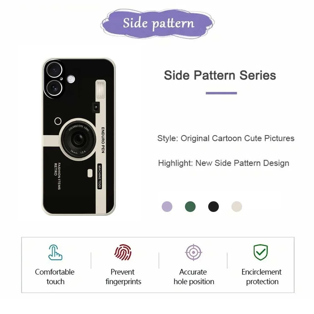 For iPhone 17 Case Colorscope Lens Pattern Printing Straight Edge TPU Phone Back Cover - Green - 2