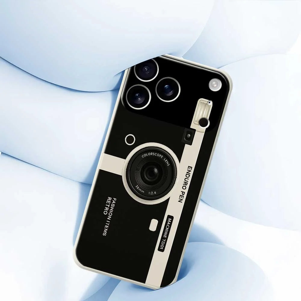 For iPhone 18 Pro / 17 Pro Case Colorscope Lens Pattern Printing Straight Edge TPU Phone Back Cover - Beige - 5
