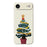 For iPhone Air Case Christmas Tree Potted Plants Pattern Printing Straight Edge TPU Phone Back Cover - Beige - 1