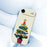 For iPhone Air Case Christmas Tree Potted Plants Pattern Printing Straight Edge TPU Phone Back Cover - Beige - 5