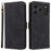 For ZTE Blade A76 5G Case Wallet RFID Blocking PU Leather Phone Cover Stand with Strap - Black - 1