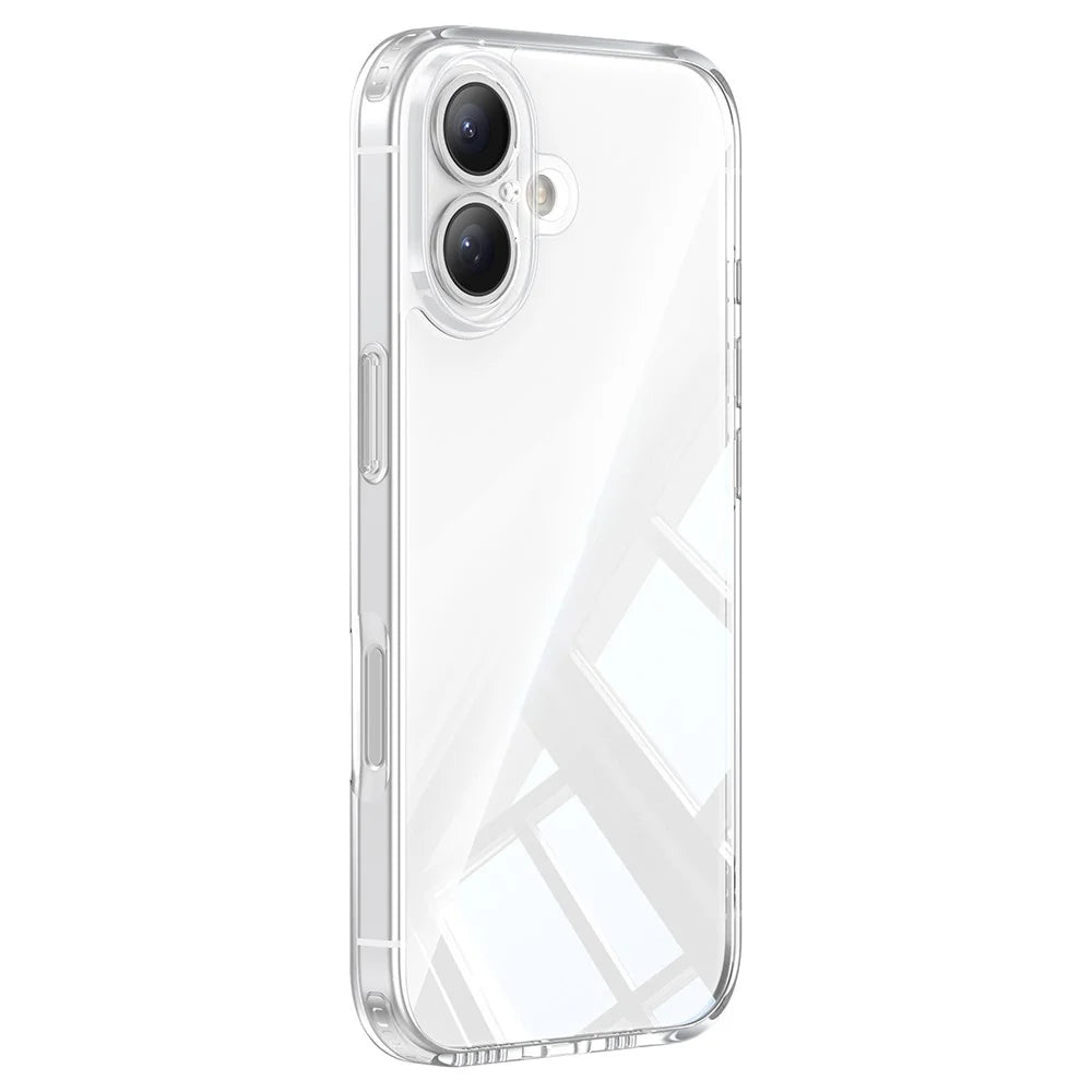 For iPhone 17 Case Air Cushion TPU + Glass Back Shockproof Phone Cover - 1