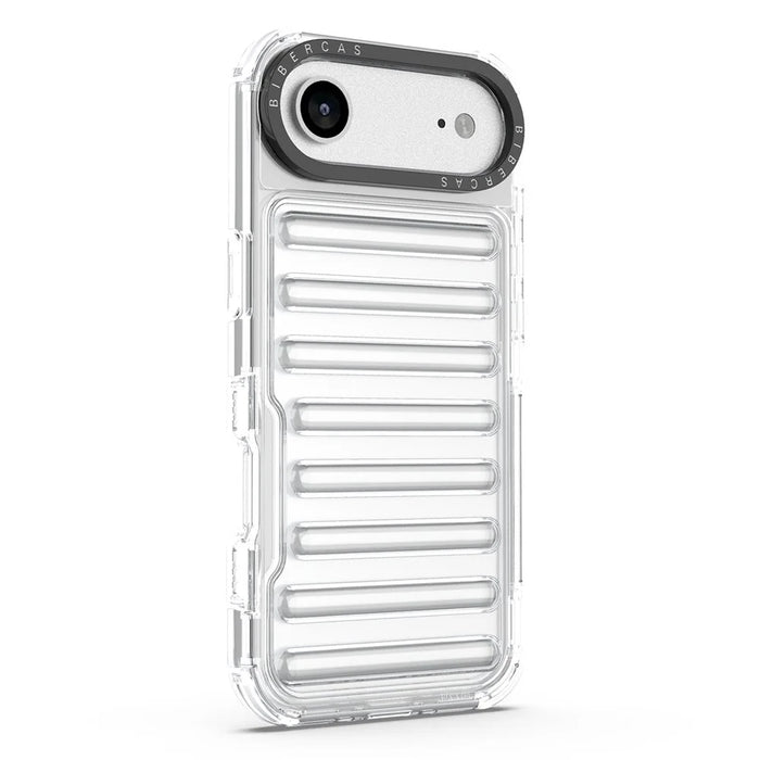 For iPhone Air Case Stripe Design Anti-Slip Detachable TPU + PC Phone Cover - Transparent - 5