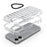For iPhone 17 Case Stripe Design Anti-Slip Detachable TPU + PC Phone Cover - Transparent - 5