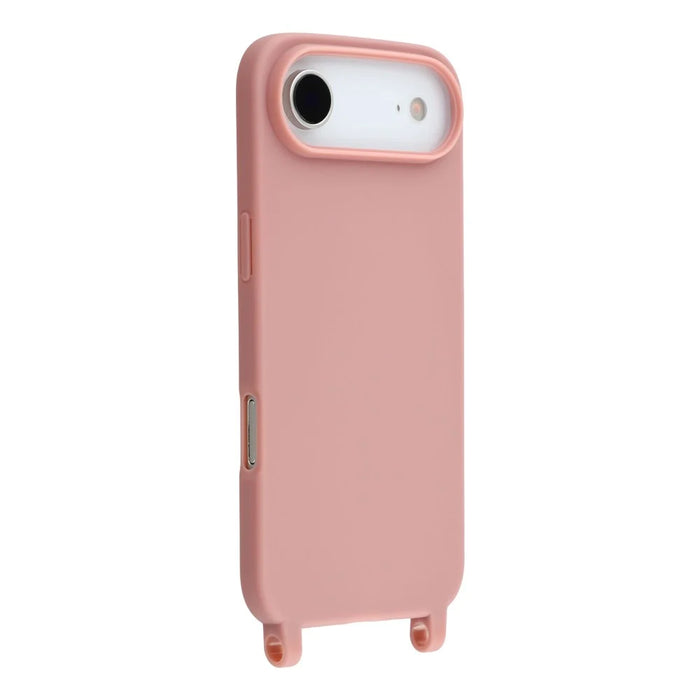 For iPhone Air Case Soft TPU Protective Phone Cover with Lanyard Holes - Deep Pink - 1