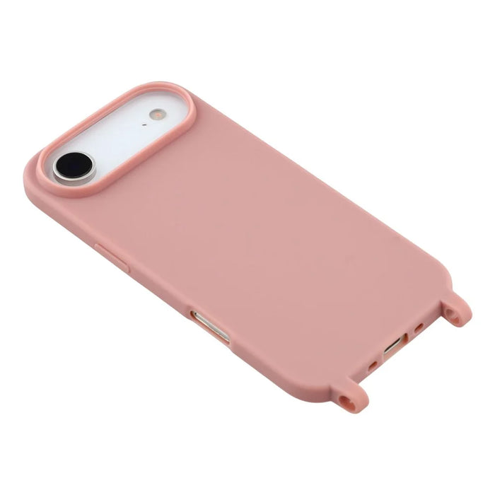 For iPhone Air Case Soft TPU Protective Phone Cover with Lanyard Holes - Deep Pink - 4