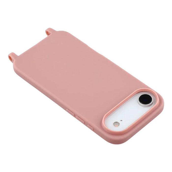 For iPhone Air Case Soft TPU Protective Phone Cover with Lanyard Holes - Deep Pink - 5