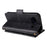 For Google Pixel 8a Leather Case Magnetic Closure Wallet Stand Phone Cover with Crossbody Strap - Black - 4
