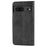 For Google Pixel 7 5G Rhombus Pattern Imprinted Calf Texture PU Leather Stand Case Magnetic Auto Closing Wallet Phone Cover with Strap - Black - 7