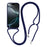 For iPhone 17 Pro Case TPU Soft Shockproof Phone Cover with Adjustable Lanyard - Dark Blue - 2