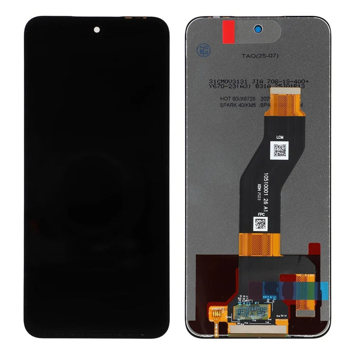 For TECNO Spark Go 2 4G KM4 / Spark 40 4G KM5 / Spark 40C 4G KM4k Grade C LCD Screen and Digitizer Assembly Replacement Part (Without Logo) - 1