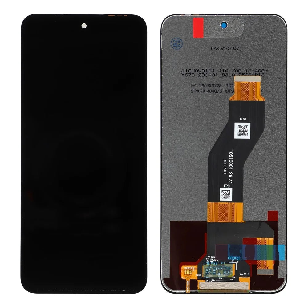 For Infinix Hot 60i 4G X6728 X6728B Grade C LCD Screen and Digitizer Assembly Replacement Part (Without Logo) - 1