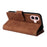 For iPhone 17 Case Zipper Wallet Multiple Card Slots Leather Phone Cover with Wrist Strap - Brown - 5