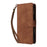 For iPhone 17 Case Zipper Wallet Multiple Card Slots Leather Phone Cover with Wrist Strap - Brown - 6