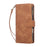 For iPhone 18 Pro / 17 Pro Case Zipper Wallet Multiple Card Slots Leather Phone Cover with Wrist Strap - Brown - 7