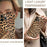 For iPhone 13 Pro Max Case Leopard Print PU Leather Coated PC + TPU Electroplating Phone Cover - 5