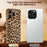 For iPhone 15 Pro Case Leopard Print PU Leather Coated PC + TPU Electroplating Phone Cover - 3