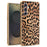 For Samsung Galaxy A54 5G Case Leopard Print PU Leather Coated PC + TPU Electroplating Phone Cover - 1