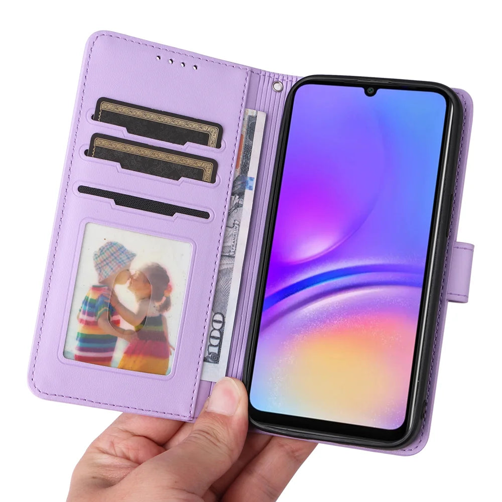 BETOPNICE For Samsung Galaxy A08 5G / A08 4G / A07 4G Magnetic Case  Detachable PU Leather Phone Cover with Strap - Purple - 7