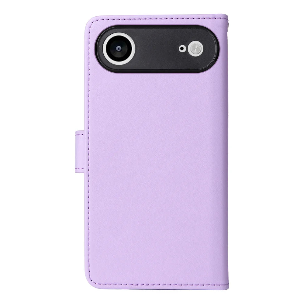 BETOPNICE For iPhone Air Magnetic Case  Detachable PU Leather Phone Cover with Strap - Purple - 3