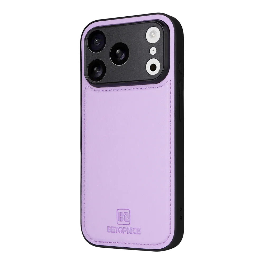 BETOPNICE For iPhone 18 Pro / 17 Pro Magnetic Case  Detachable PU Leather Phone Cover with Strap - Purple - 4