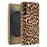 For Samsung Galaxy S22+ 5G Case Leopard Print PU Leather Coated PC + TPU Electroplating Phone Cover - 1