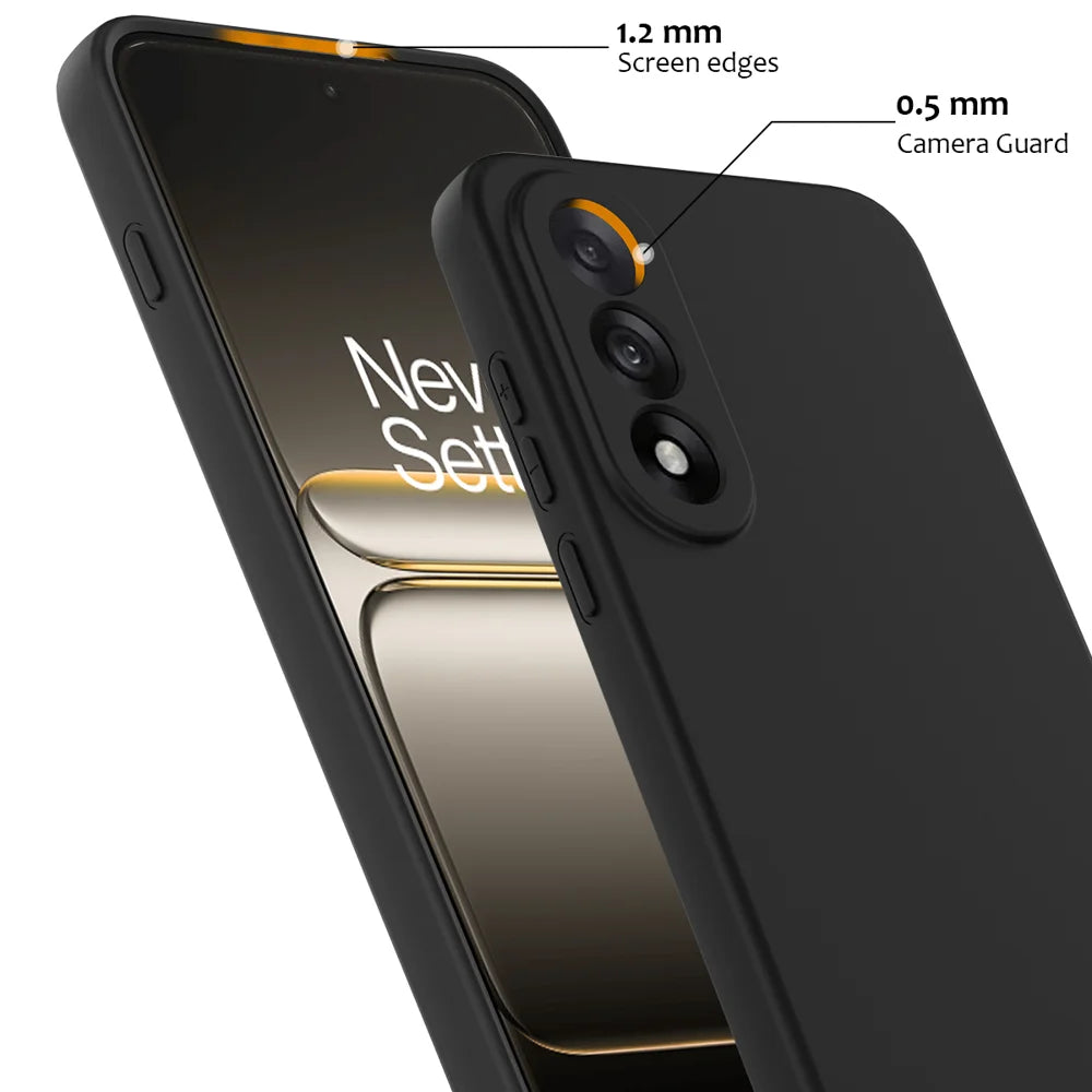 For OnePlus Nord 5 5G Magnetic Case Anti-Drop Liquid Silicone Phone Cover - Black - 6