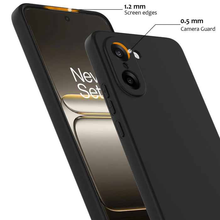 For OnePlus Nord CE5 5G Magnetic Case Anti-Drop Liquid Silicone Phone Cover - Black - 6