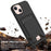 For iPhone 14 Plus / iPhone 15 Plus Liquid Silicone Case  Phone Back Cover with Card Holder and Short Strap - Black - 5
