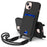 For iPhone 13 6.1 inch / iPhone 14 Liquid Silicone Case  Phone Back Cover with Card Holder and Short Strap - Black - 1