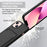 For iPhone 13 6.1 inch / iPhone 14 Liquid Silicone Case  Phone Back Cover with Card Holder and Short Strap - Black - 7